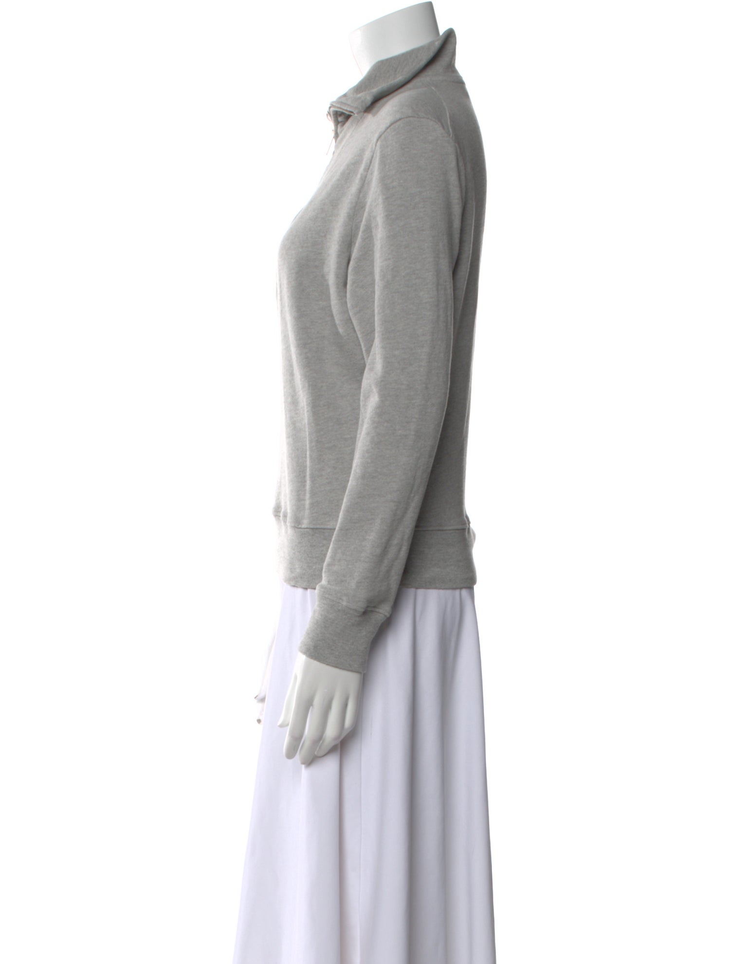 Nili Lotan Mock Neck Long Sleeve Sweatshirt