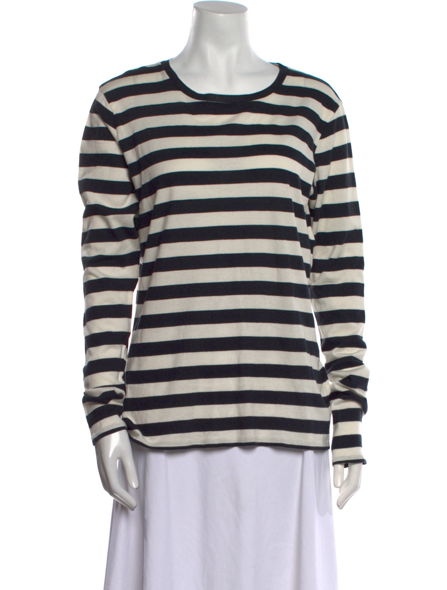 Nili Lotan Striped Scoop Neck T-Shirt w/ Tags