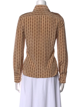 Nili Lotan Silk Printed Button-Up Top