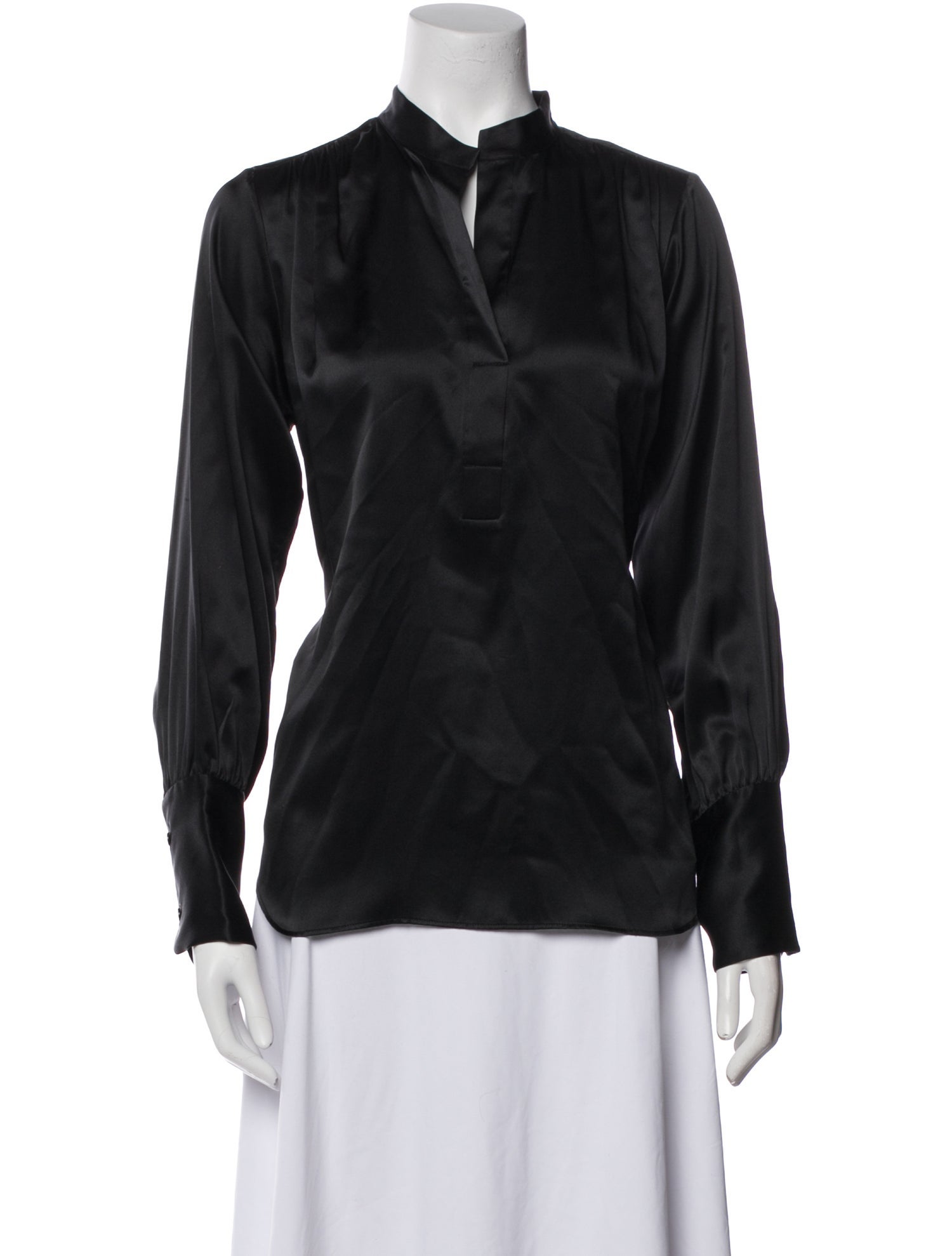 Nili Lotan Silk V-Neck Blouse