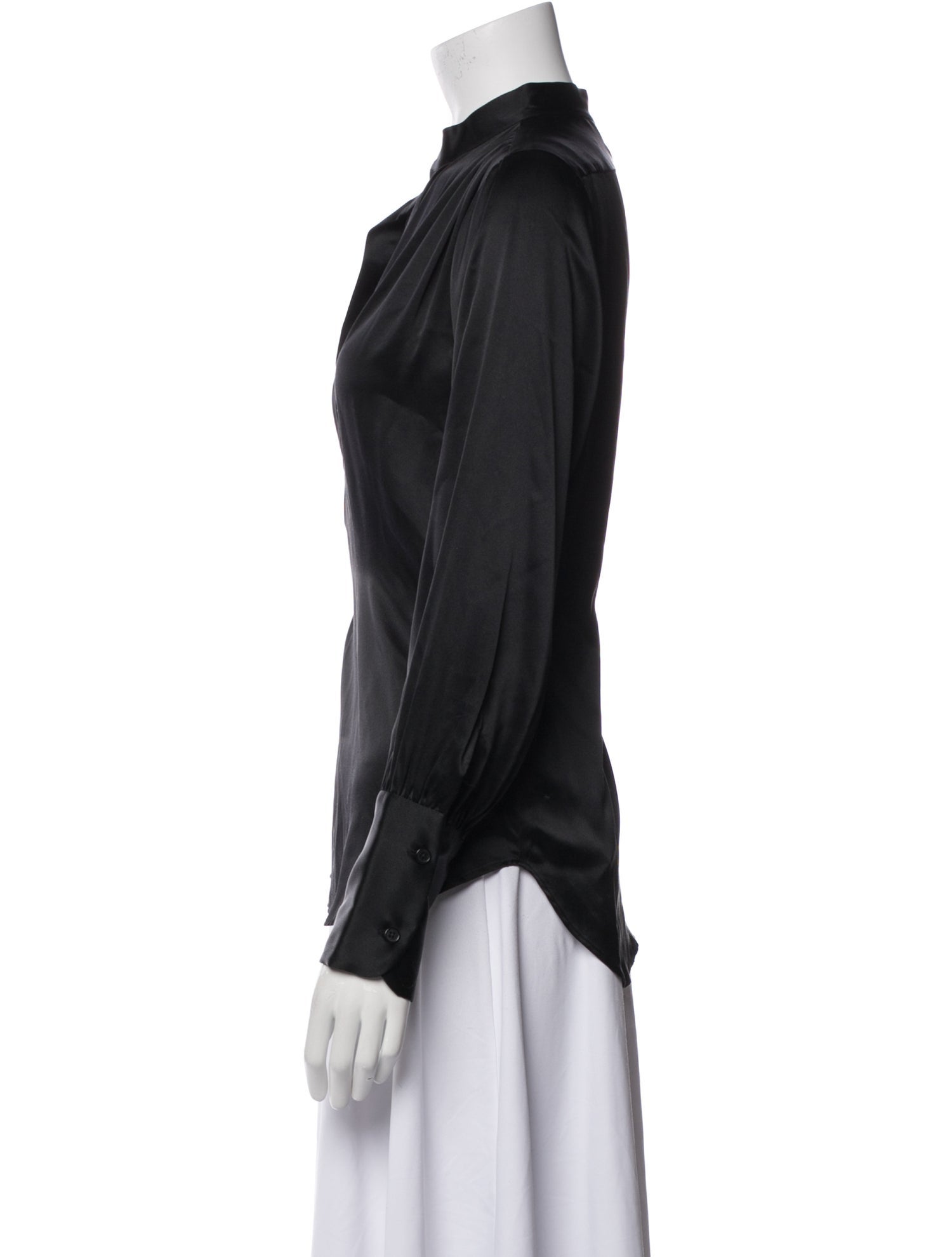 Nili Lotan Silk V-Neck Blouse
