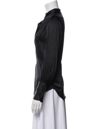 Nili Lotan Silk V-Neck Blouse