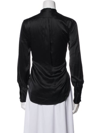 Nili Lotan Silk V-Neck Blouse