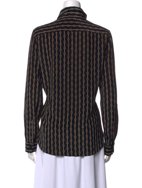 Nili Lotan Silk Printed Button-Up Top