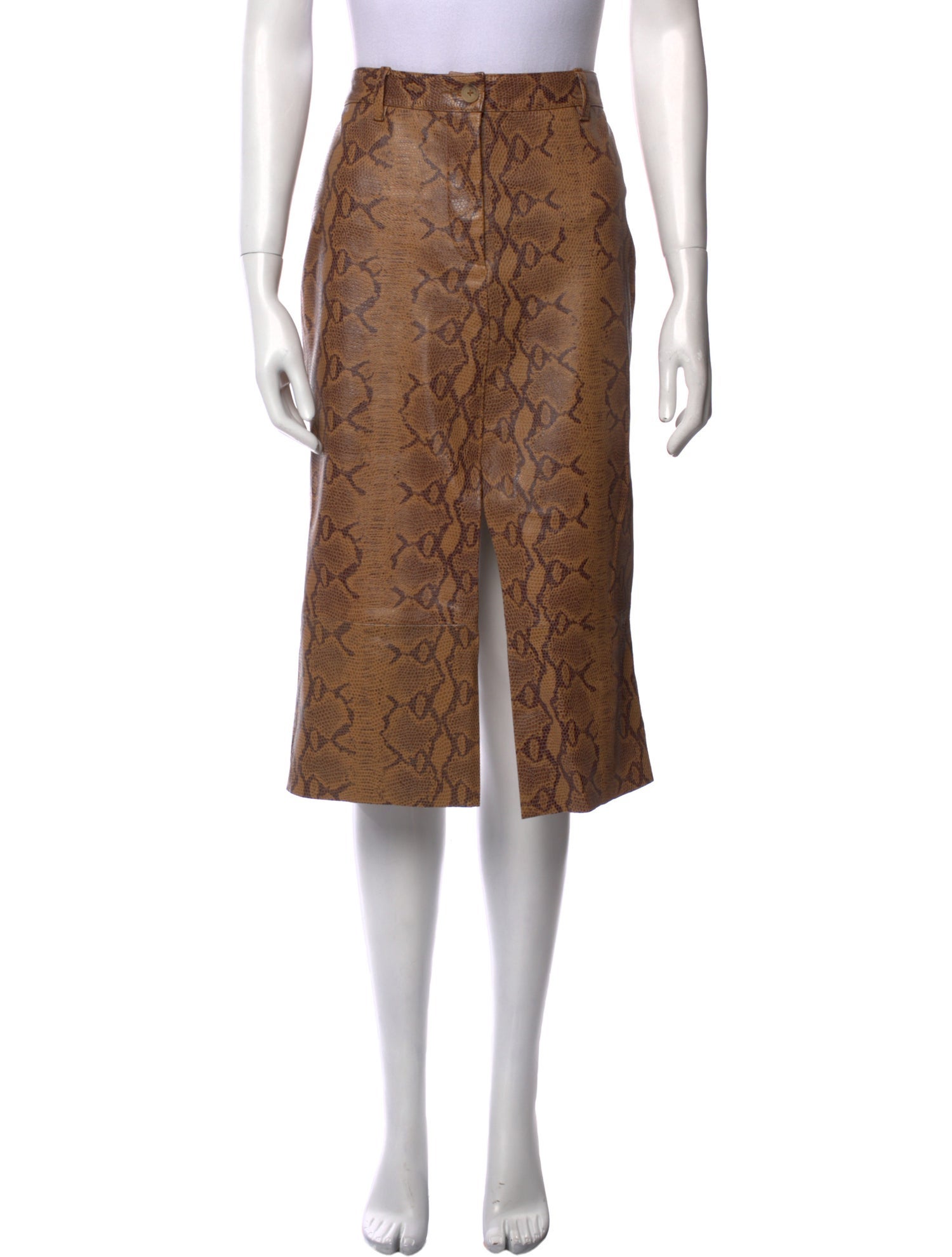 Nili Lotan Lambskin Knee-Length Skirt