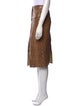 Nili Lotan Lambskin Knee-Length Skirt