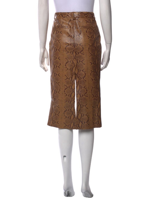 Nili Lotan Lambskin Knee-Length Skirt