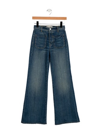 Nili Lotan Mid-Rise Wide Leg Jeans