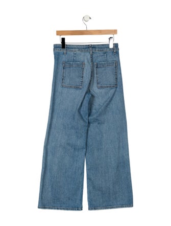 Nili Lotan Mid-Rise Wide Leg Jeans