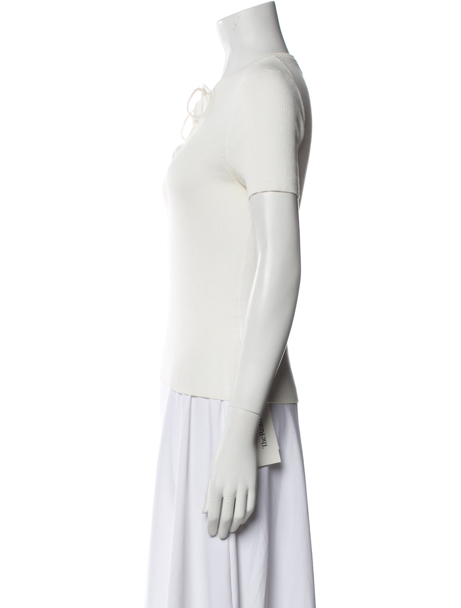 Nili Lotan V-Neck Short Sleeve Polo