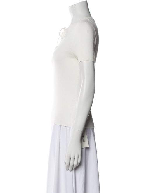 Nili Lotan V-Neck Short Sleeve Polo