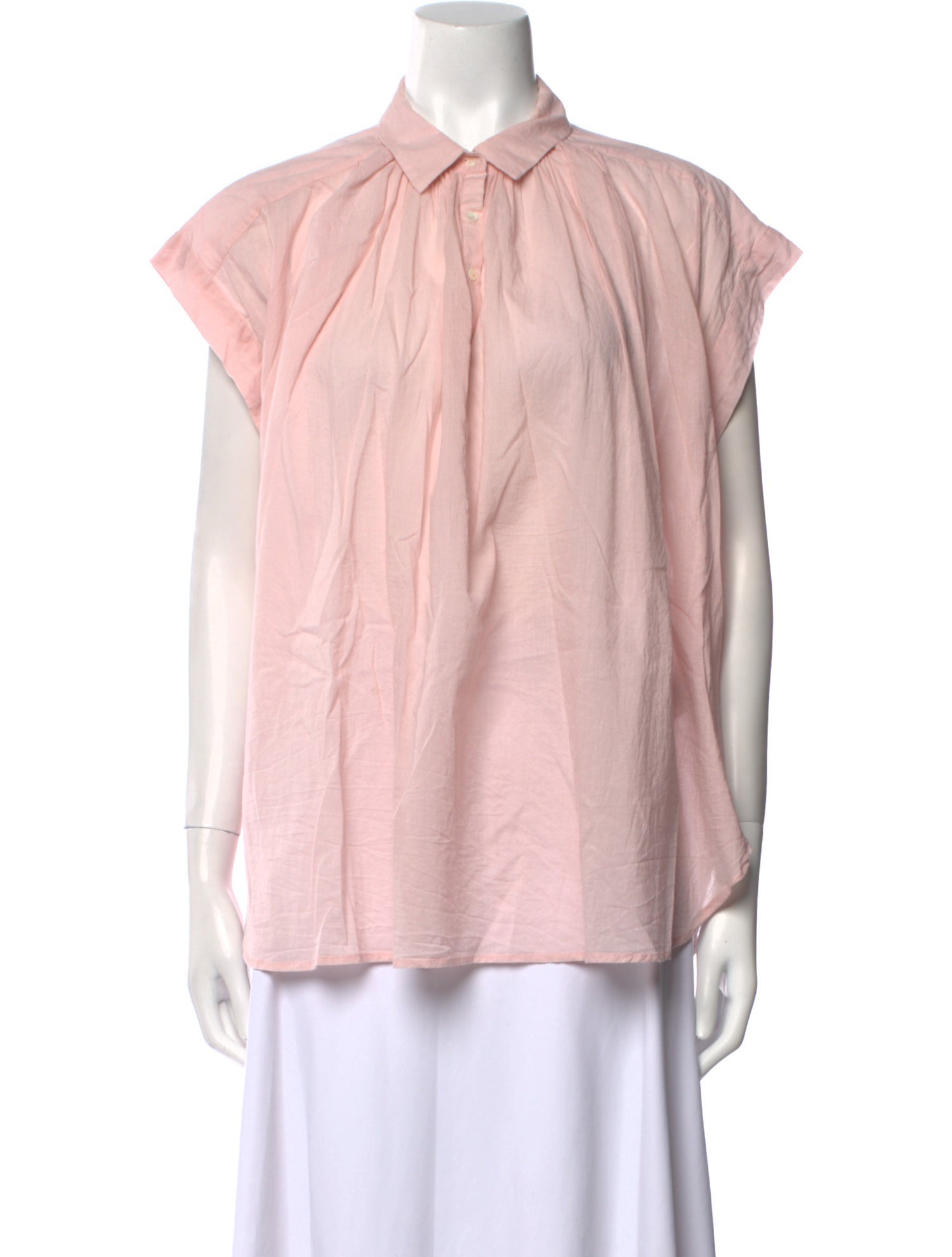 Nili Lotan Short Sleeve Button-Up Top