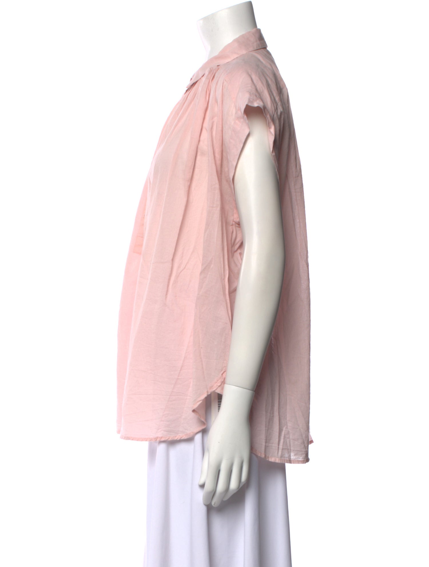 Nili Lotan Short Sleeve Button-Up Top