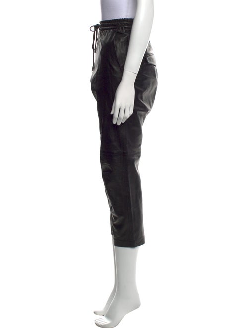 Nili Lotan Lambskin Straight Leg Pants