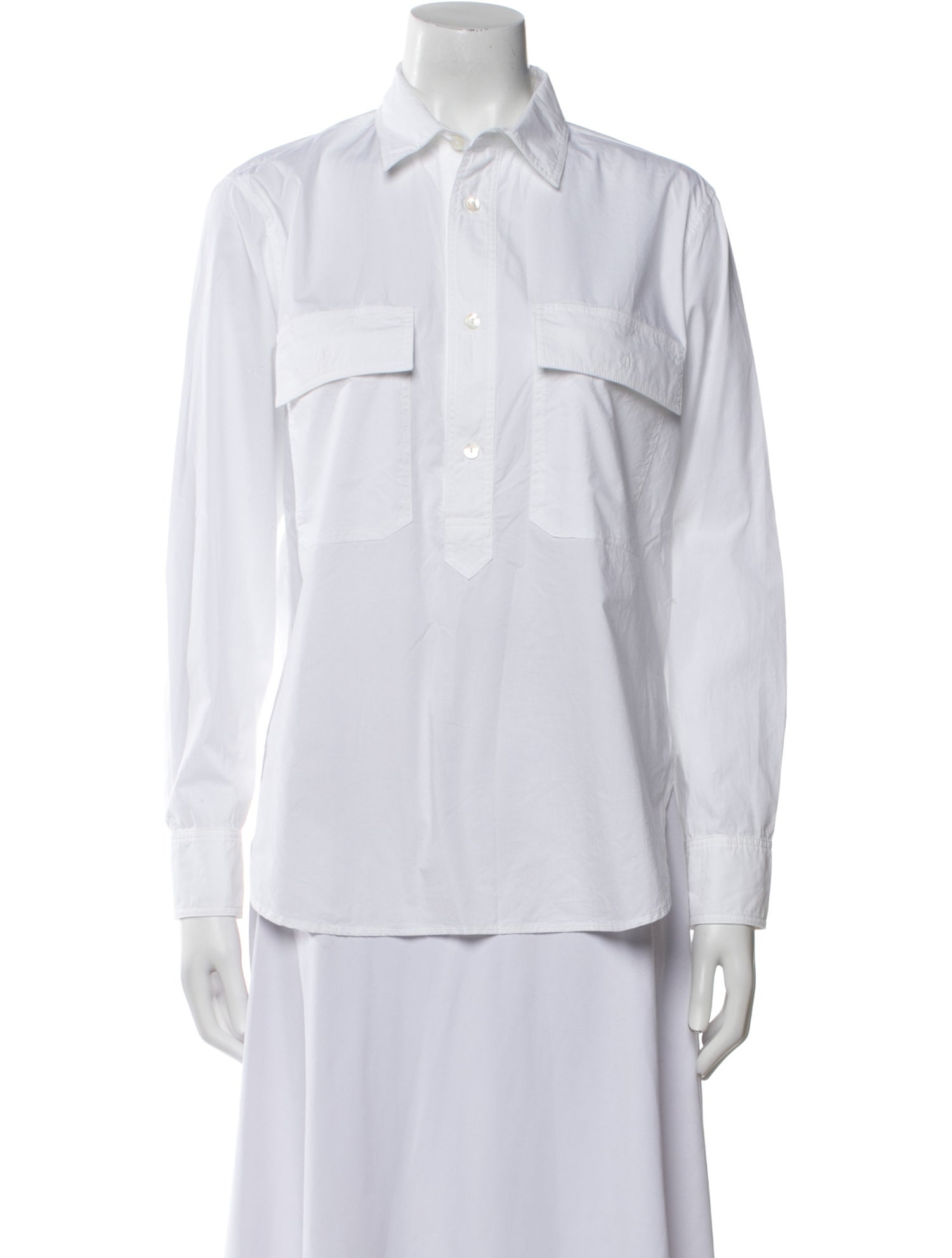 Nili Lotan Long Sleeve Button-Up Top