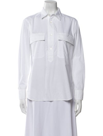 Nili Lotan Long Sleeve Button-Up Top