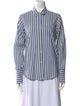 Nili Lotan Striped Long Sleeve Button-Up Top