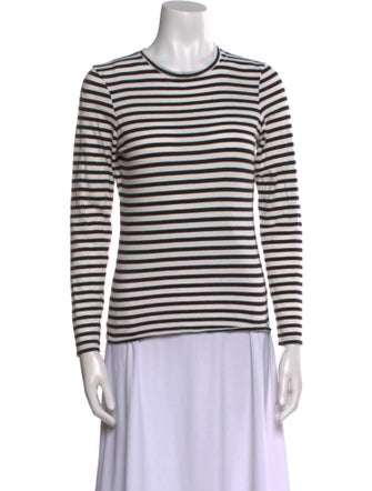 Nili Lotan Striped Crew Neck Top