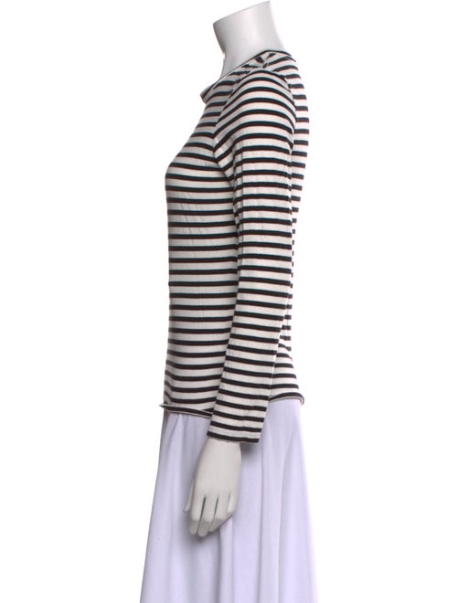 Nili Lotan Striped Crew Neck Top