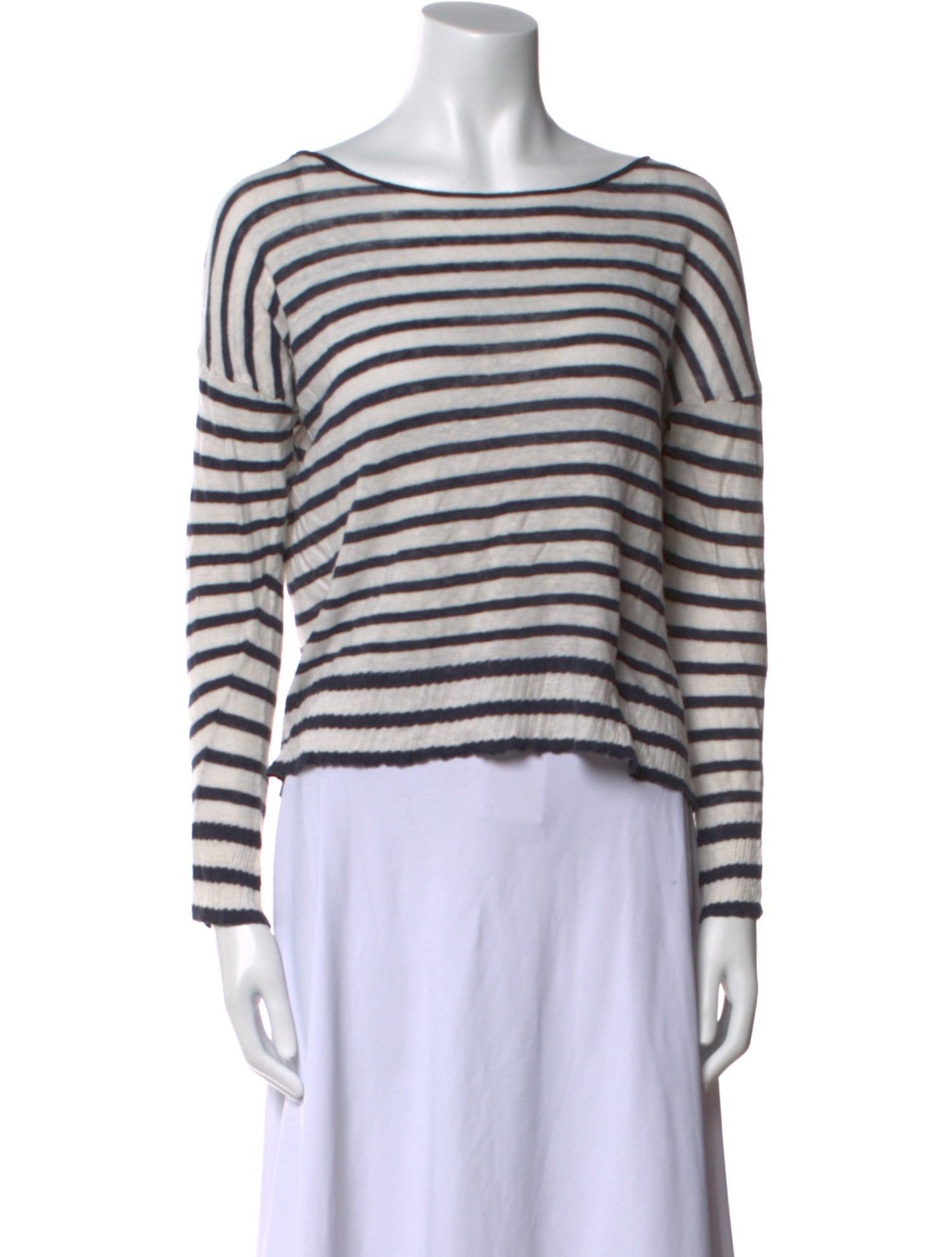 Nili Lotan Linen Striped Top