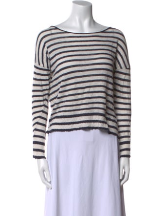 Nili Lotan Linen Striped Top
