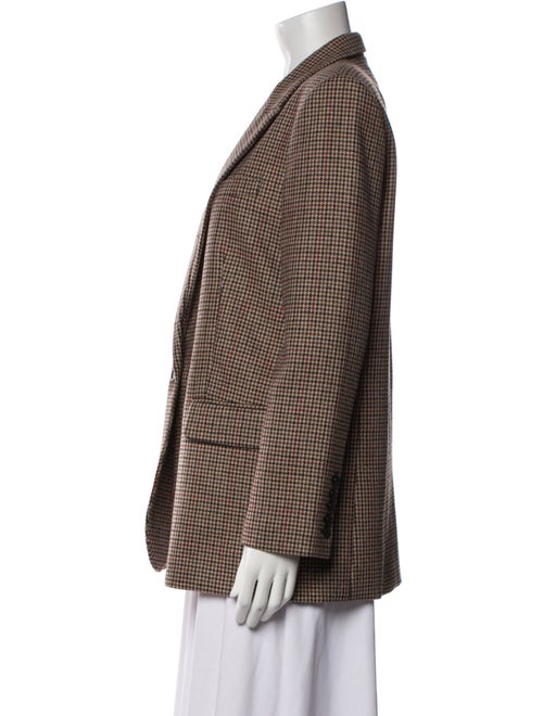 Nili Lotan Wool Houndstooth Print Blazer