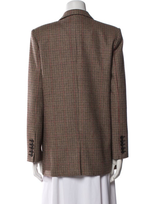 Nili Lotan Wool Houndstooth Print Blazer