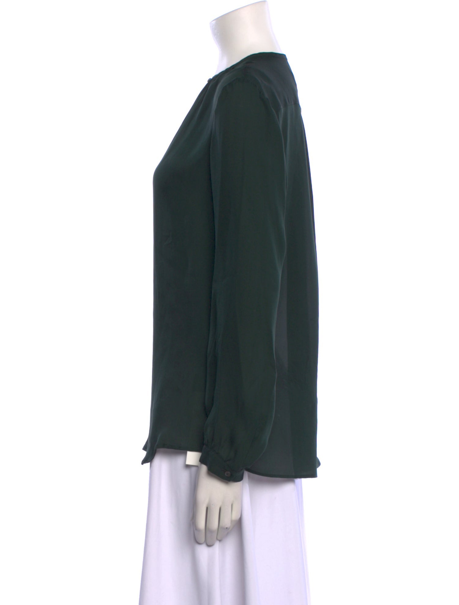 Nili Lotan Silk Crew Neck Blouse