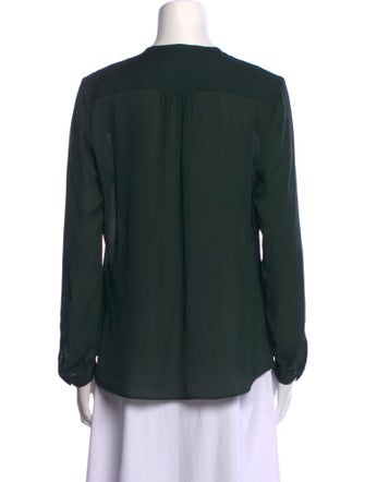 Nili Lotan Silk Crew Neck Blouse