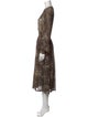 Nili Lotan Silk Midi Length Dress