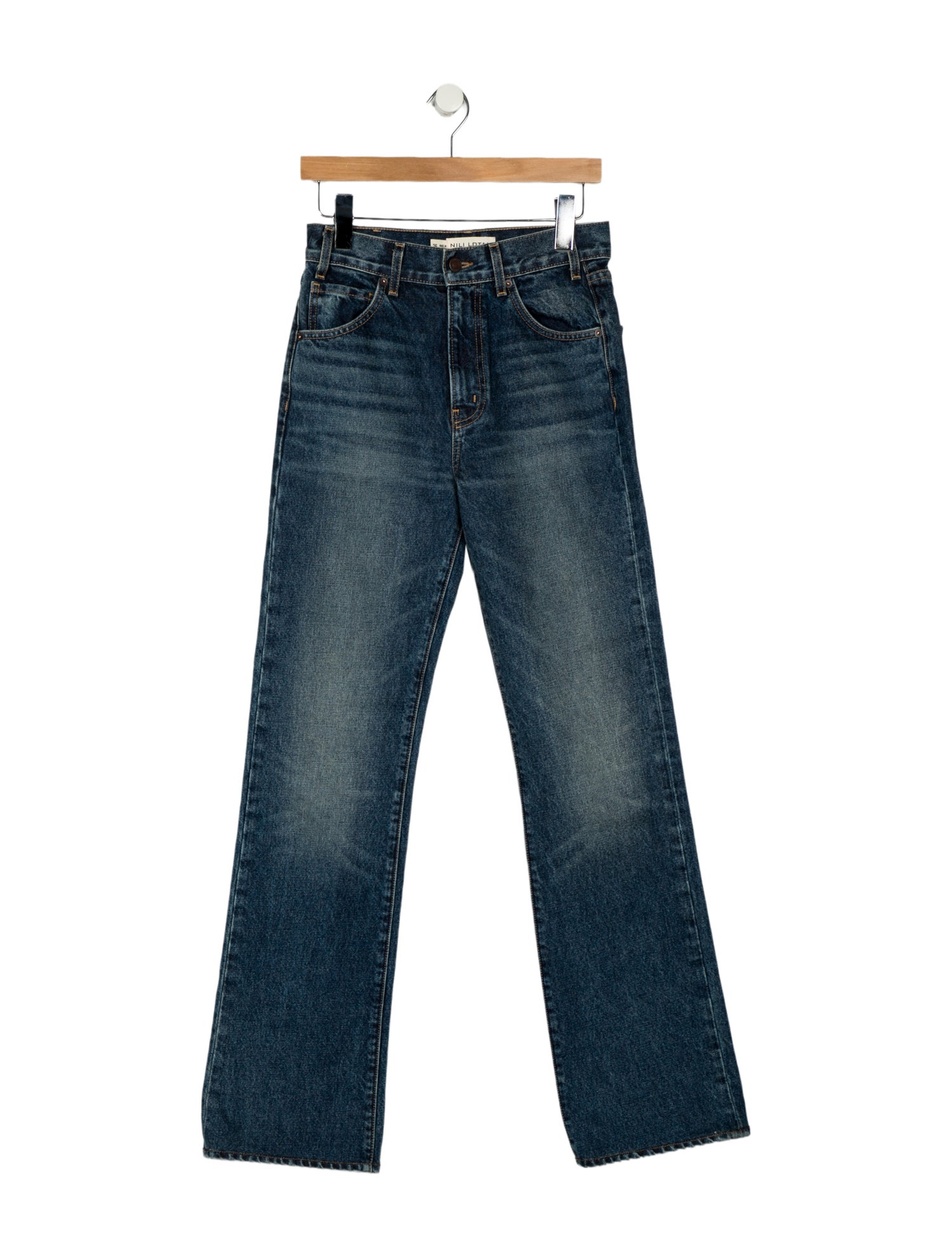 Nili Lotan High-Rise Straight Leg Jeans