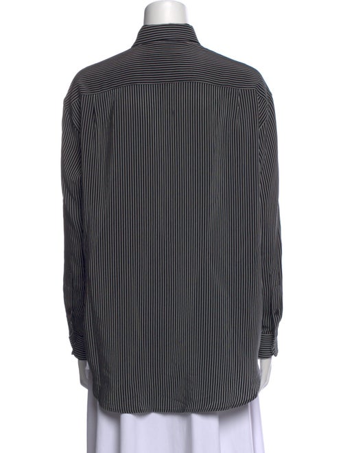 Nili Lotan Silk Striped Button-Up Top