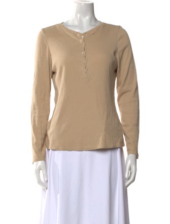 Nili Lotan Crew Neck Long Sleeve Top