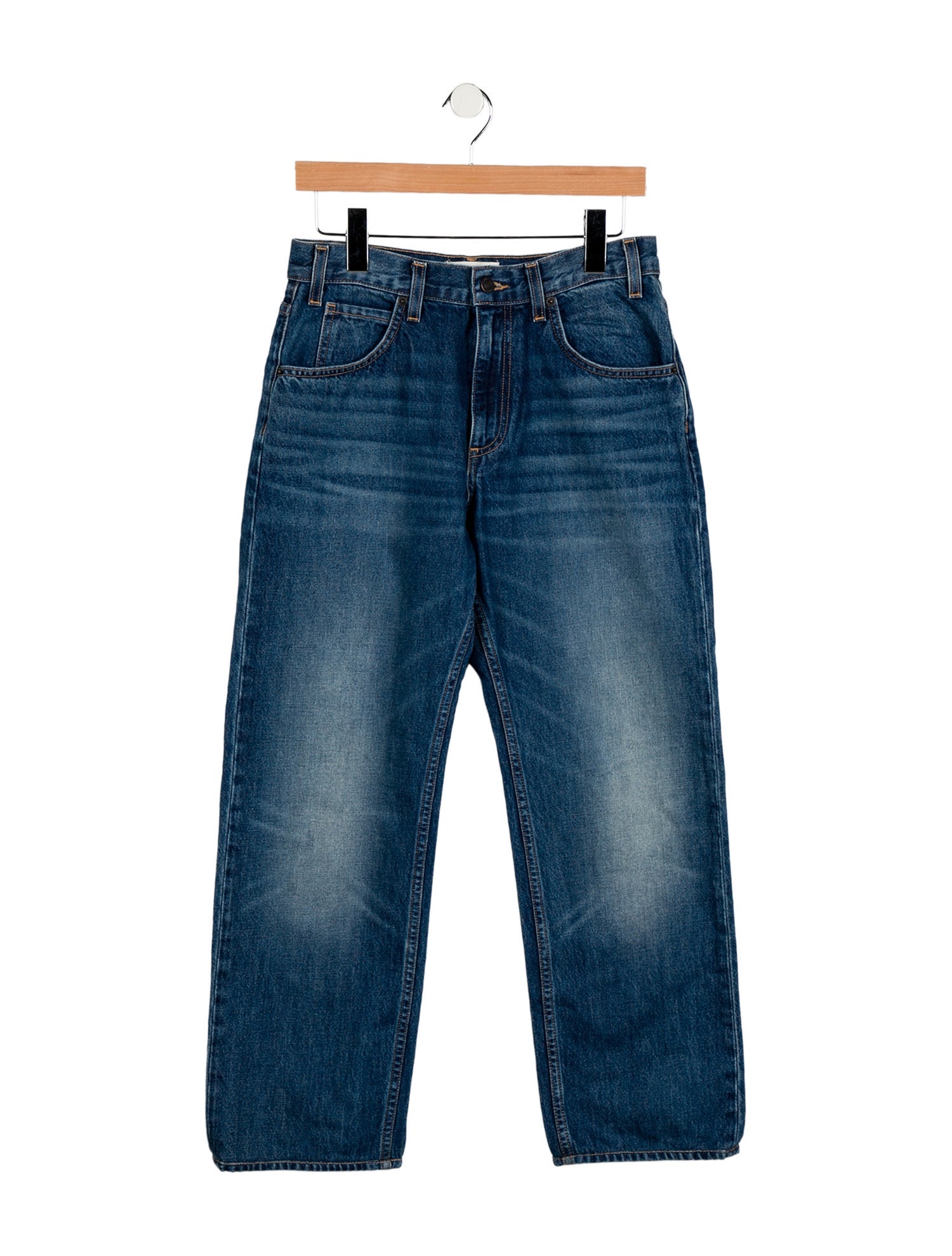 Nili Lotan Mid-Rise Straight Leg Jeans