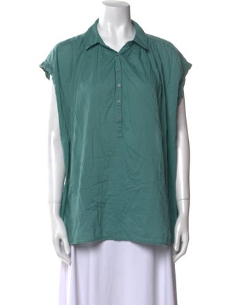 Nili Lotan Short Sleeve Button-Up Top