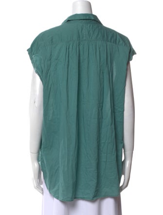 Nili Lotan Short Sleeve Button-Up Top