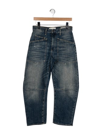 Nili Lotan Mid-Rise Straight Leg Jeans