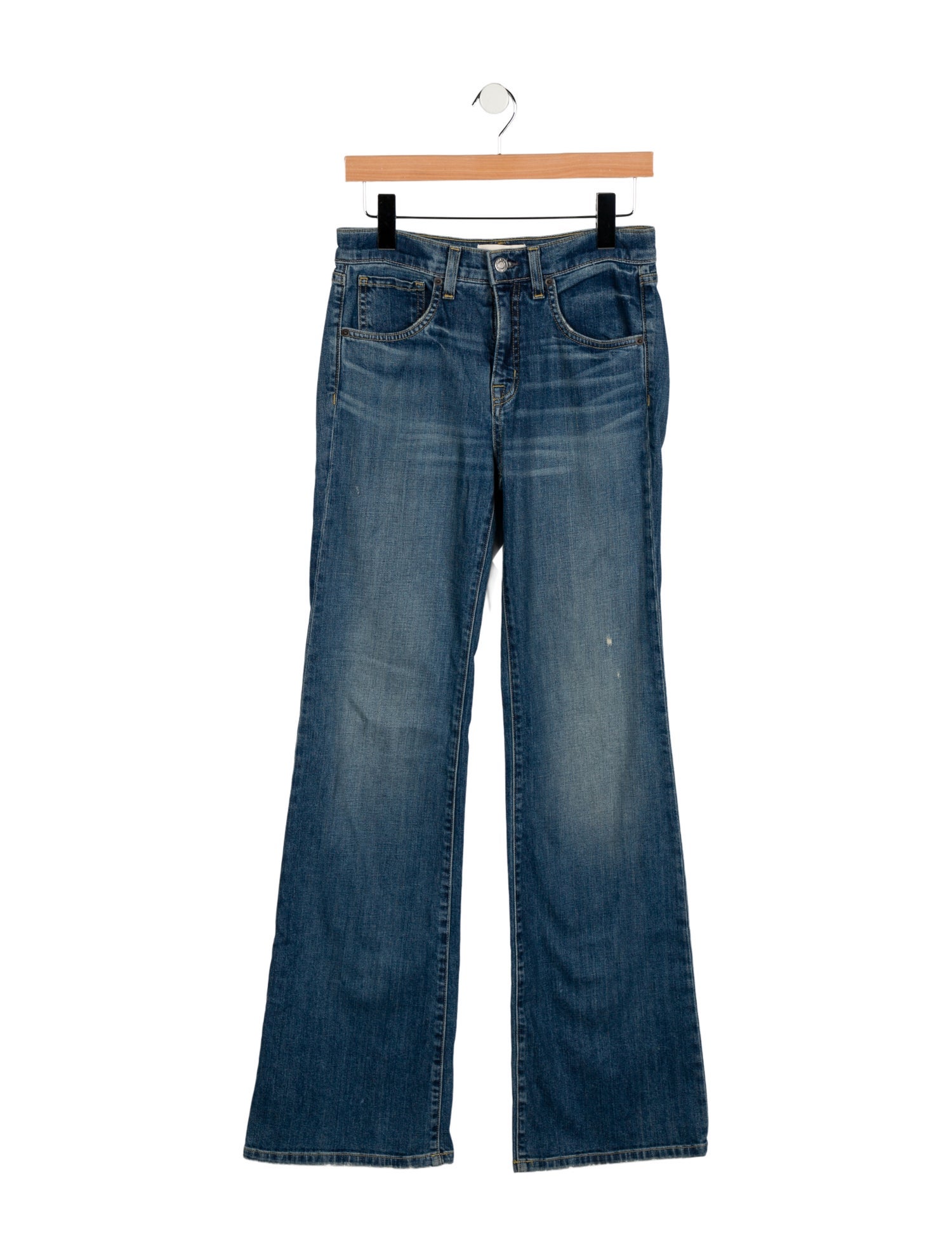 Nili Lotan Mid-Rise Wide Leg Jeans