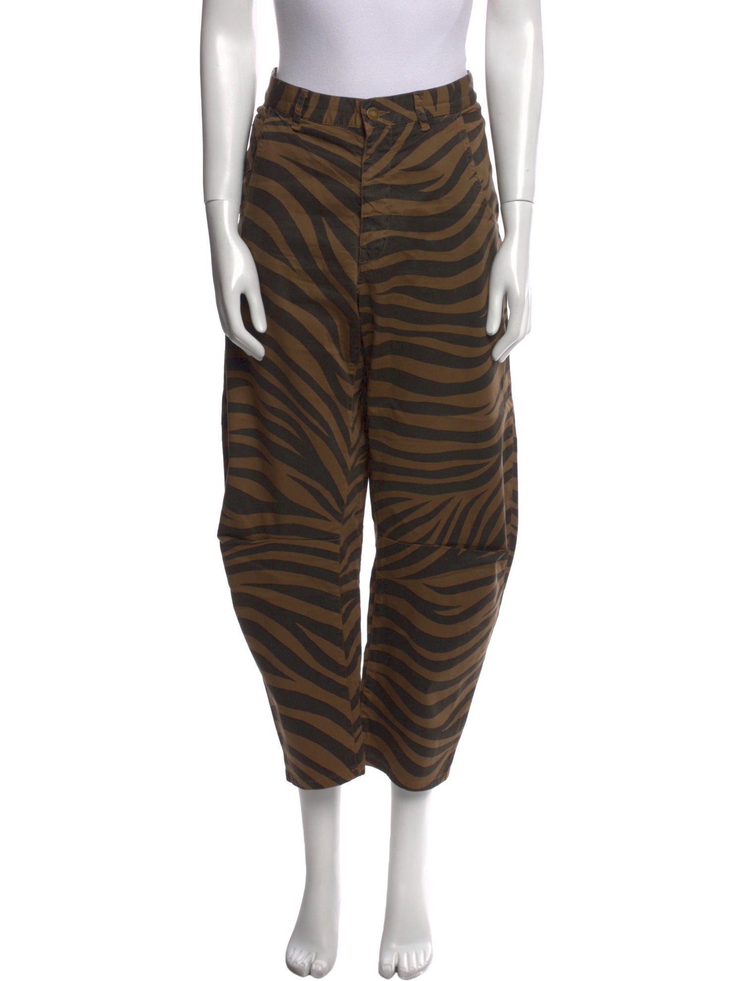 Nili Lotan Animal Print Wide Leg Pants