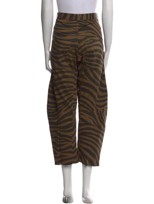 Nili Lotan Animal Print Wide Leg Pants