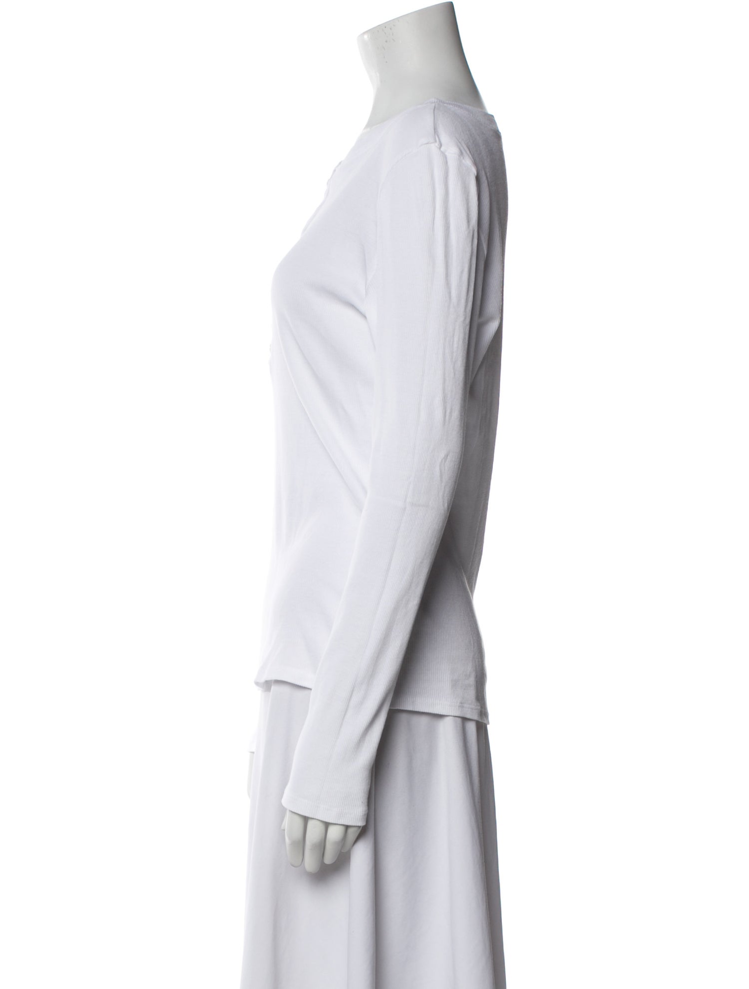 Nili Lotan V-Neck Long Sleeve Top