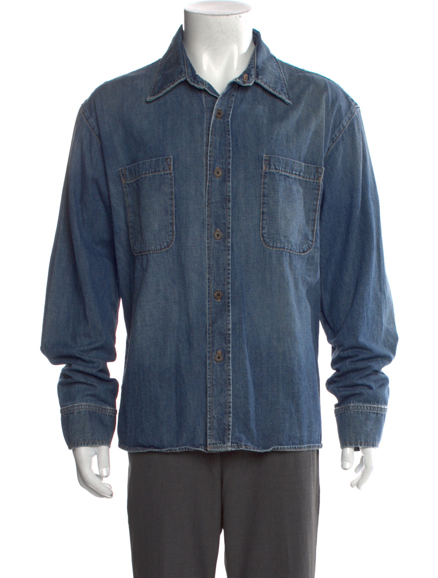 Nili Lotan Long Sleeve Denim Shirt