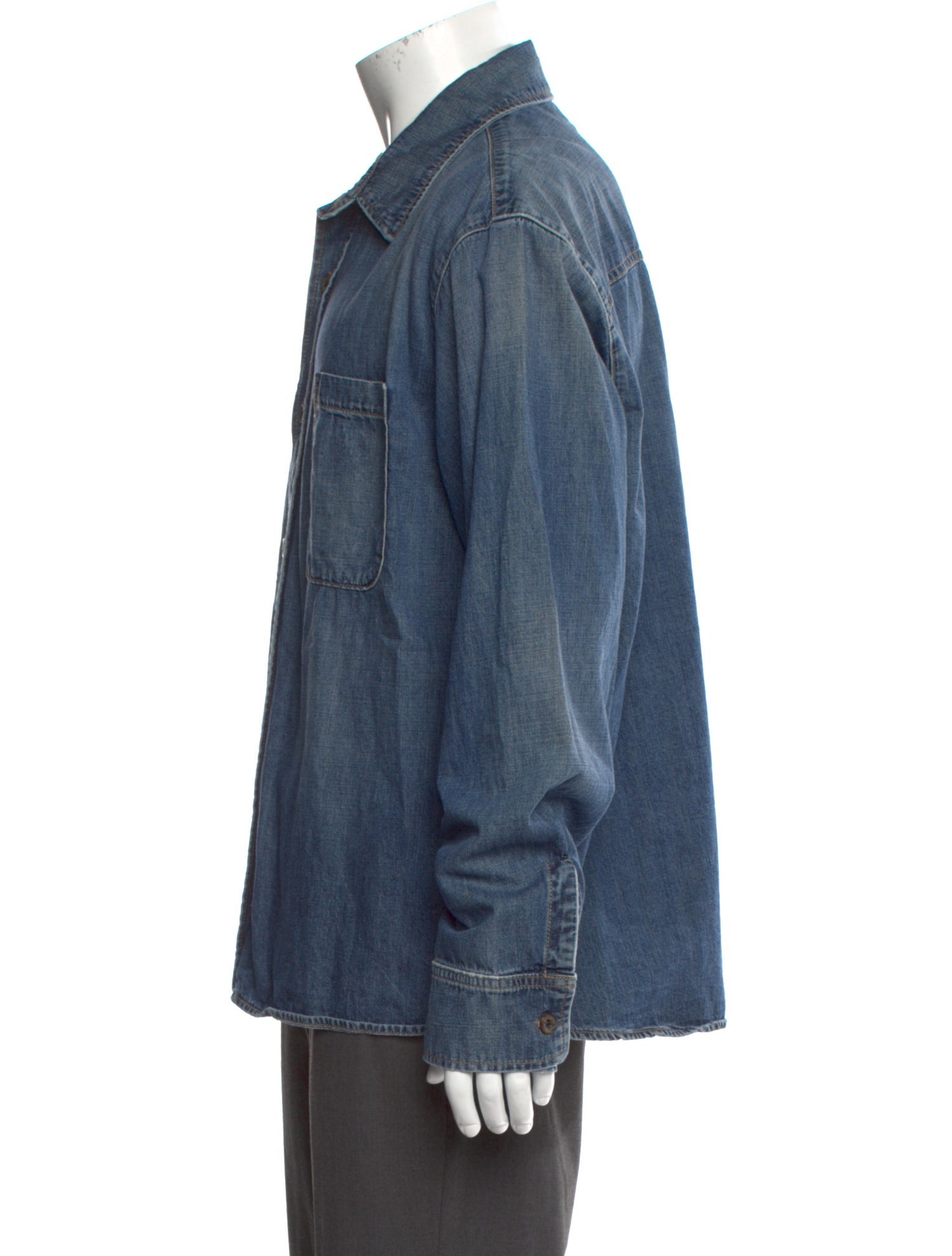 Nili Lotan Long Sleeve Denim Shirt