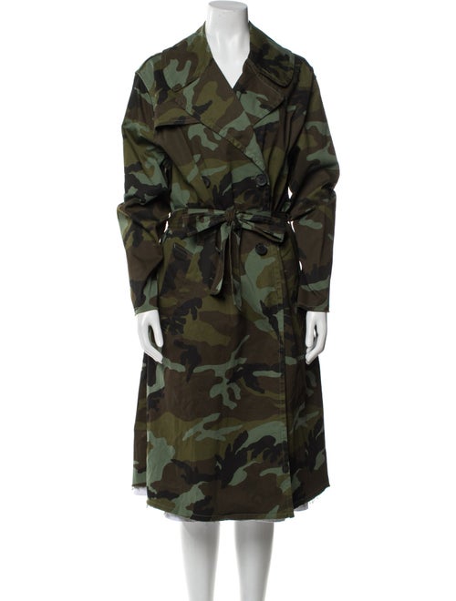 Nili Lotan Camouflage Print Trench Coat