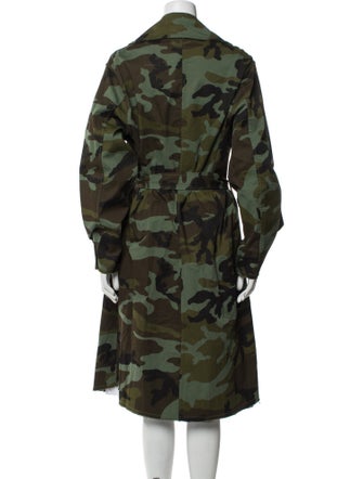 Nili Lotan Camouflage Print Trench Coat