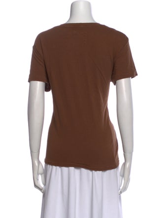 Nili Lotan Scoop Neck Short Sleeve T-Shirt