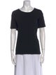 Nili Lotan Scoop Neck Short Sleeve T-Shirt
