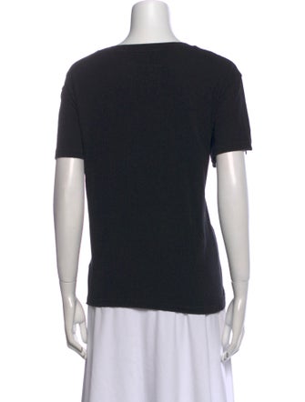 Nili Lotan Scoop Neck Short Sleeve T-Shirt