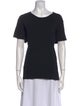 Nili Lotan Scoop Neck Short Sleeve T-Shirt