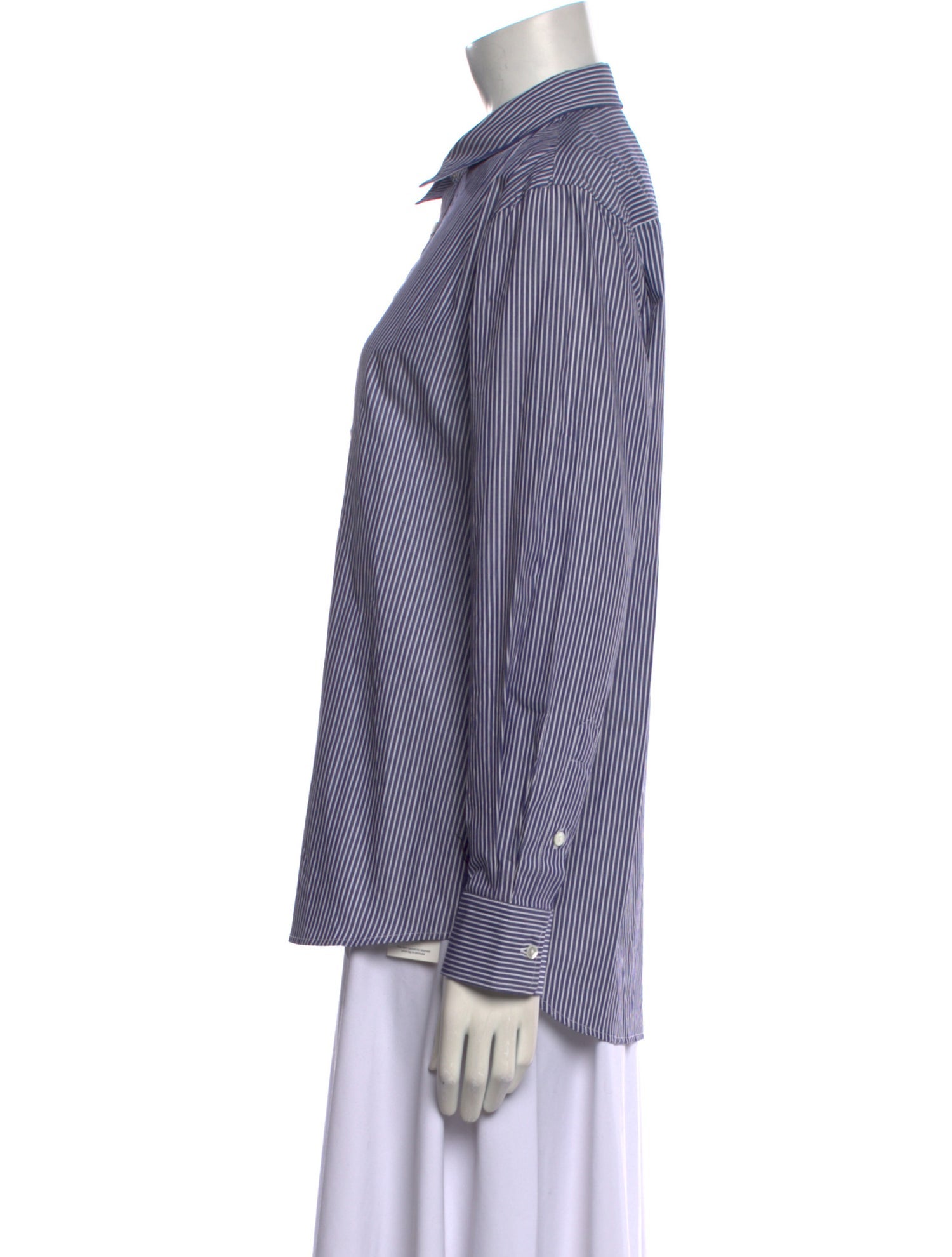 Nili Lotan Striped Long Sleeve Button-Up Top w/ Tags